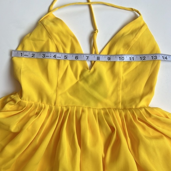 NWT NBD Sunshine & Rainbows Yellow Mini Dress - Picture 8 of 9